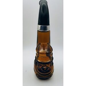 Avon Invigorate Fragrance Bottle Glass Pipe Collectible Amber MCM